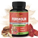 Forskolin doplňky Kapsle s kurkumin, Arjuna, Garcinia Cambogia, zelený čaj - 60 Kapsle