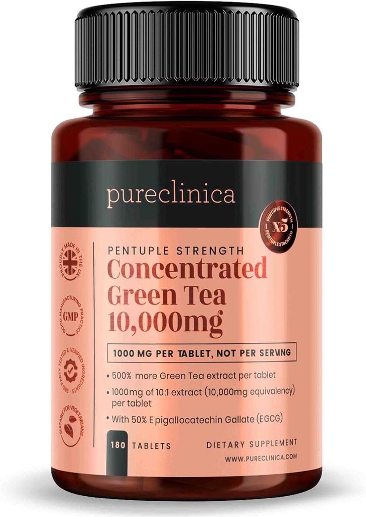 pureclinica Koncentrovaný zelený čaj 10,000mg x 180 tablet