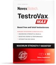 Novex Biotech TestroVax MAX - Denní testosteron Multivitamin - Dietní doplňky pro zvýšení testosteronu a zvýšení síly, 60 Ct