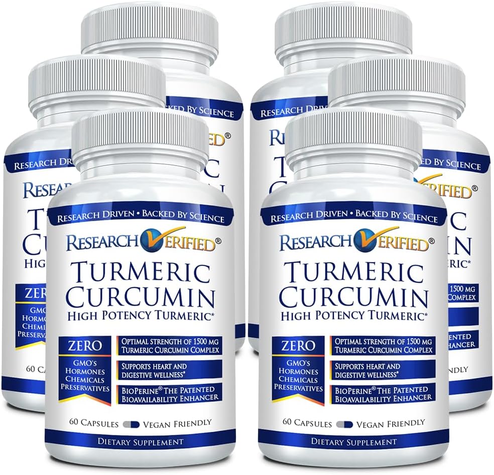 Výzkum ověřený kurkumin - s BioPerine, Curcumin C3 komplex - Vegan - Made in The USA - 360 Kapsle