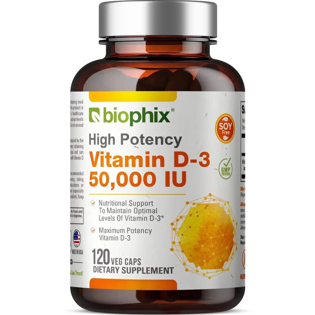 biophix Vitamin D-3 10000 IU High-Potency 120 Softgels - High- Potency Non-GMO Soy- Free podporuje silné imunitní zdraví kostí