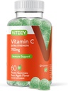 Viteey Chewable Vitamin C Gummies pro dospělé - 700mg Extra Silní Imunitní Supplement - Vegan, Gluten Free - 60 Počet
