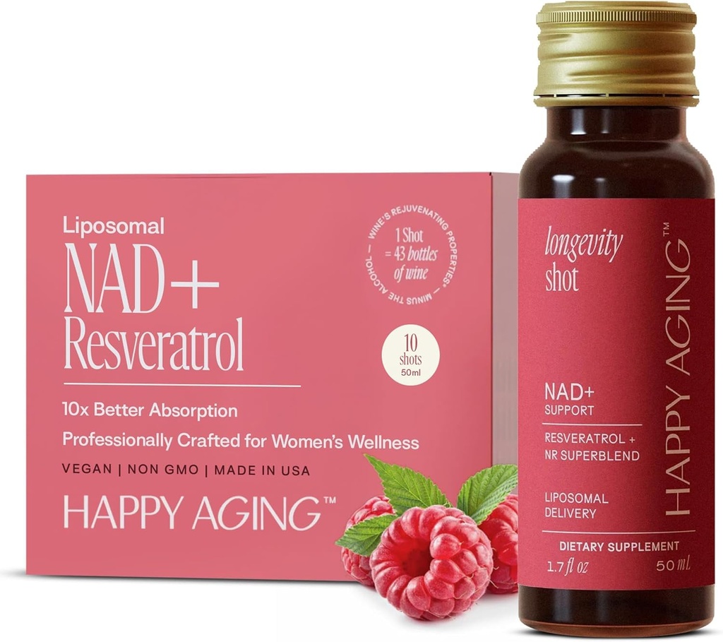 Liposomální nikotinamid Ribosid a Resveratrol s antioxidanty 124; Twice- a- Week IR 124; Firm Skin & Brain Health 124; 10 Střely