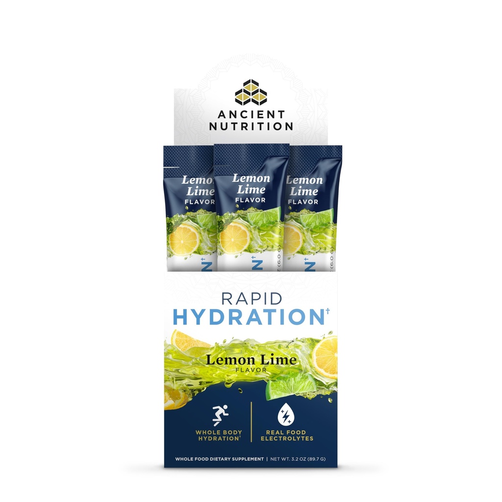 Starověká výživa Rychlá hydratace Prášek, Lemon Lime, Elektrolyty z přírodních mořských solí a červené mořské řasy, podporuje rychlé tělo Hydratace a buněčné zdraví, 15 Služeb