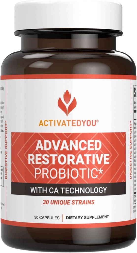 AKTIVATEDYOU Pokročilá obnovovací probiotika pro denní použití - 30 Stuine Digestive Gut Health & Imunitation Function Support - Acidophilus Supplement for Radiant- Looking Skin (30 Kapsle)