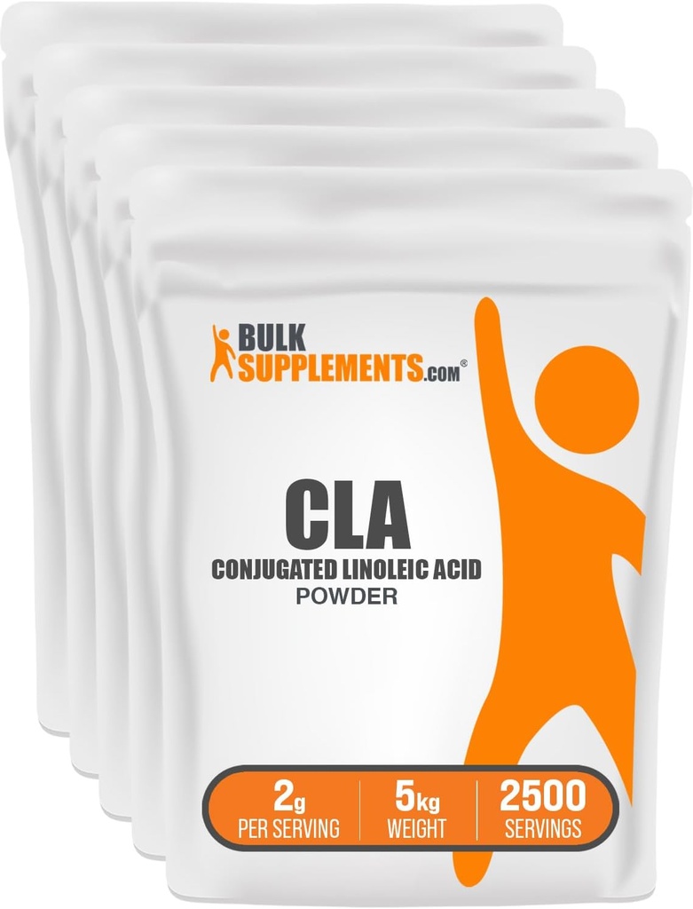 BulkSupplements.com Conjugated Linoleic Acid Powder - CLA dodatek, Nutriční dodatek - Bezlepkové, 2g per Serving, 1kg (2,2 kg) (balení po 5 kg)