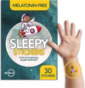 AVEELA Sleepy Stickers Melatonin zdarma pro děti a dospělé (30 Pack) Sleep Patches pro děti, přírodní & cukr zdarma.