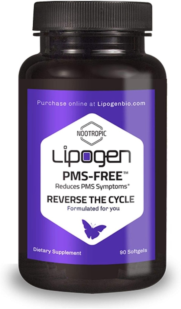 PMS Relief CLAS124; Pozitivní vitaminy Dopad na PMS, Mood, Stress & Hormon Balance CLAS124; Fosfatidylserin a Fosfatidic Acid CLAS124; PMS Supplement: 90 softgels, 30 dní dodávky