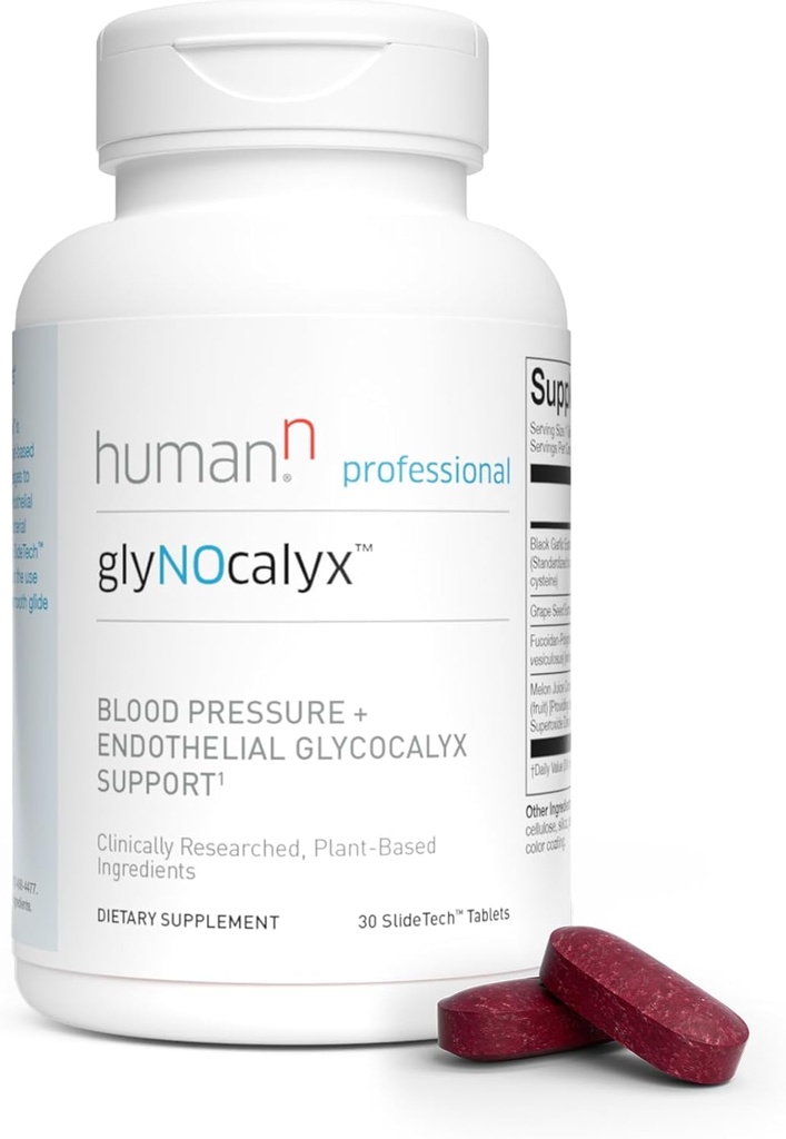 Humann glynocalix Tablety - Endoteliální Glykocalix, Circulation & Nitric Oxide Support - Black Česnek, Grape Seed Extract, Fucoidan- Polyfenol Complex - 30 Počet