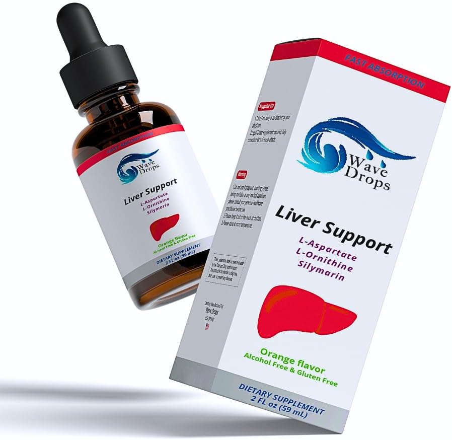 Liquid Support Liquid Supplement - Speciální vzorec - Equilise Cleanse Detox & Opravy Formule - Herbal Játra Supplement s L- Ornithin L- Aspartate Silymarin