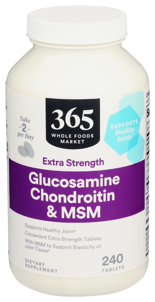 365 by Whole Foods Market, Glucosamine Chondroitin X Strength MSM, 240 Tablet
