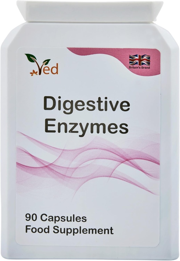 Ved Digestivní enzymy, Komplexní potravinová intolerance Komplex, Cíle Vícečetné intolerance Včetně gluten, Laktosa & Kasein, 90 Veganové kapsle (45 dní dodávky)