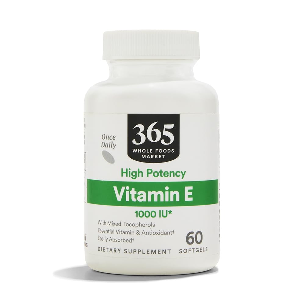 365 podle Whole Foods Market, Vitamin E 1000 IU, 60 Počet