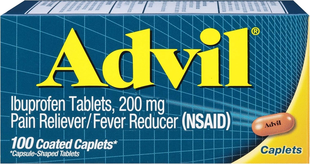 Advil Tablets Pain Reliever and Fever Reducer, Ibuprofen 200mg