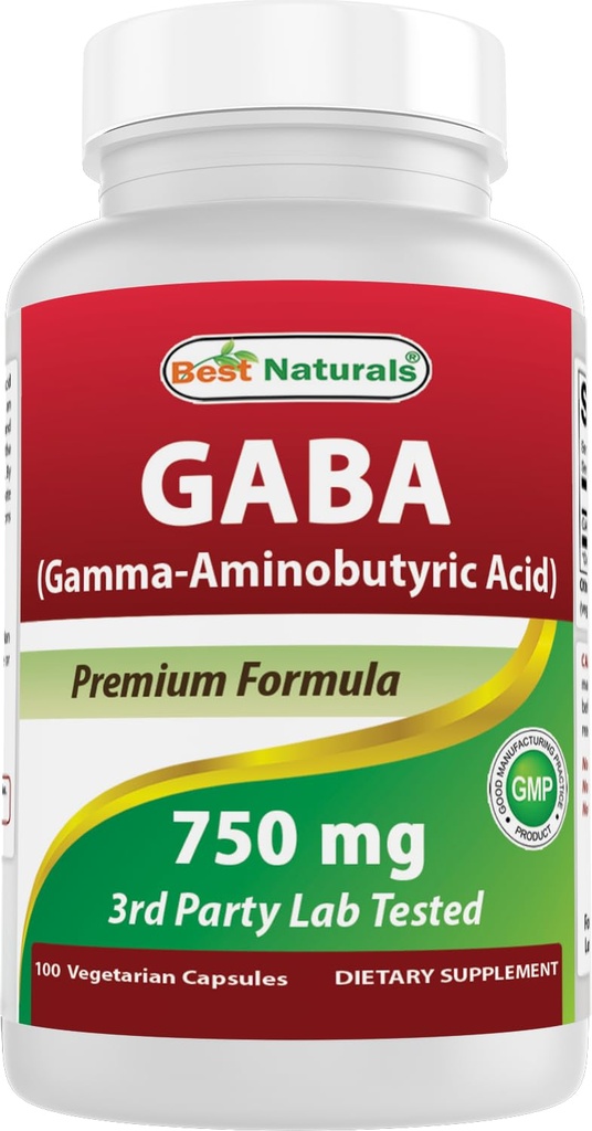 Nejlepší Naturals Gaba 750 mg 100 Veggie Caps