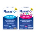 Florastor Family Probiotic Bundle - 30 ct. Probiotika pro trávicí + imunitní zdraví & 20 ct Děti Daily Probiotic - Neochucené Powder Sticks - Povzbudit dobré bakterie & Flush z Bad