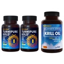Bio Emlem Kurkumin kurkumin s klinicky studoval TurmiPure Antarktický kril olejový dodatek