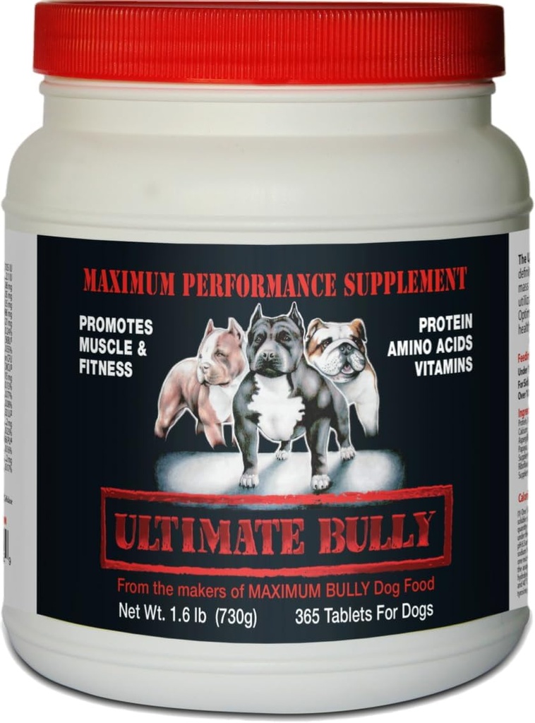 Performance Canine dodatek od Maximum Bully, 365 Tablety, Made in The USA...