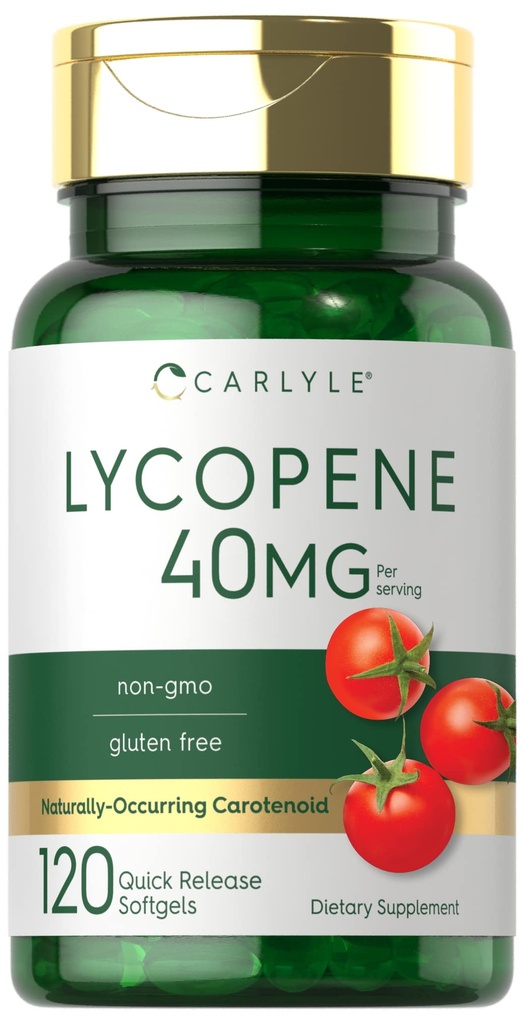 Carlyle Lycopene 40mg PHARMAN124; 120 Softgels PHARMAN124; Naturally-Occurring Carotenoid PHARMAN124; Non- GMO & Gluten Free Supplement