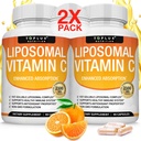 Lipozomální vitamin C 2100mg High Absorption Fat Soluble VIT C - imunitní podpora Collagen Booster Imunity Defense & Powerful Antioxidant, MCT Oil & Sunflower Lecithin, Acsorbic Acid, Vegan Non- GMO