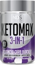 NDS Nutrition Advanced 3- in-1 - Keto pilulky na podporu tuku Stojan Appetite Suppressant - White Ledney Bean, Chitosan, Malina Ketony, a Vanadium (90 Kapsle)