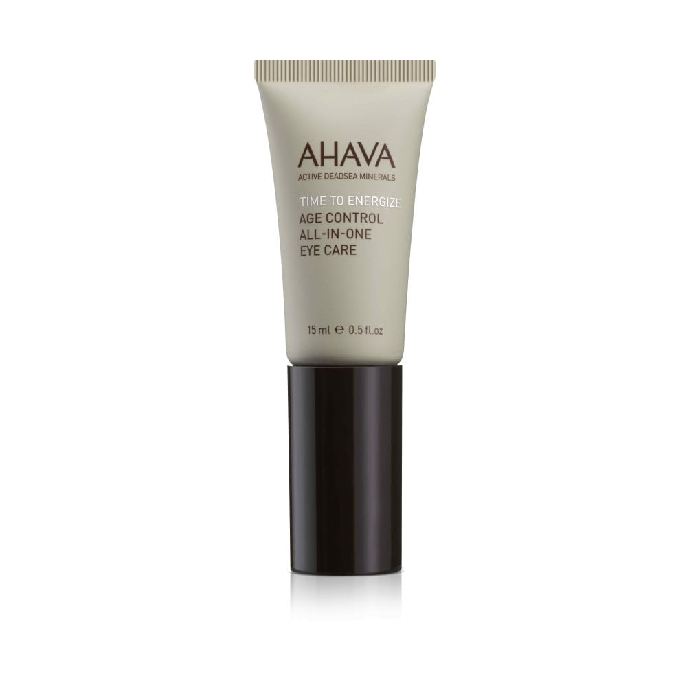 AHAVA čas Energizovat mužský věk Control All- in- One Eye Care - Občerstvení & Hydratační gel do hladké undereye oblasti, snížit tmavé kruhy, s Osmoter, Aloe Vera, Caffeine, Peptides & G- Force, 0.5 Fl.Oz