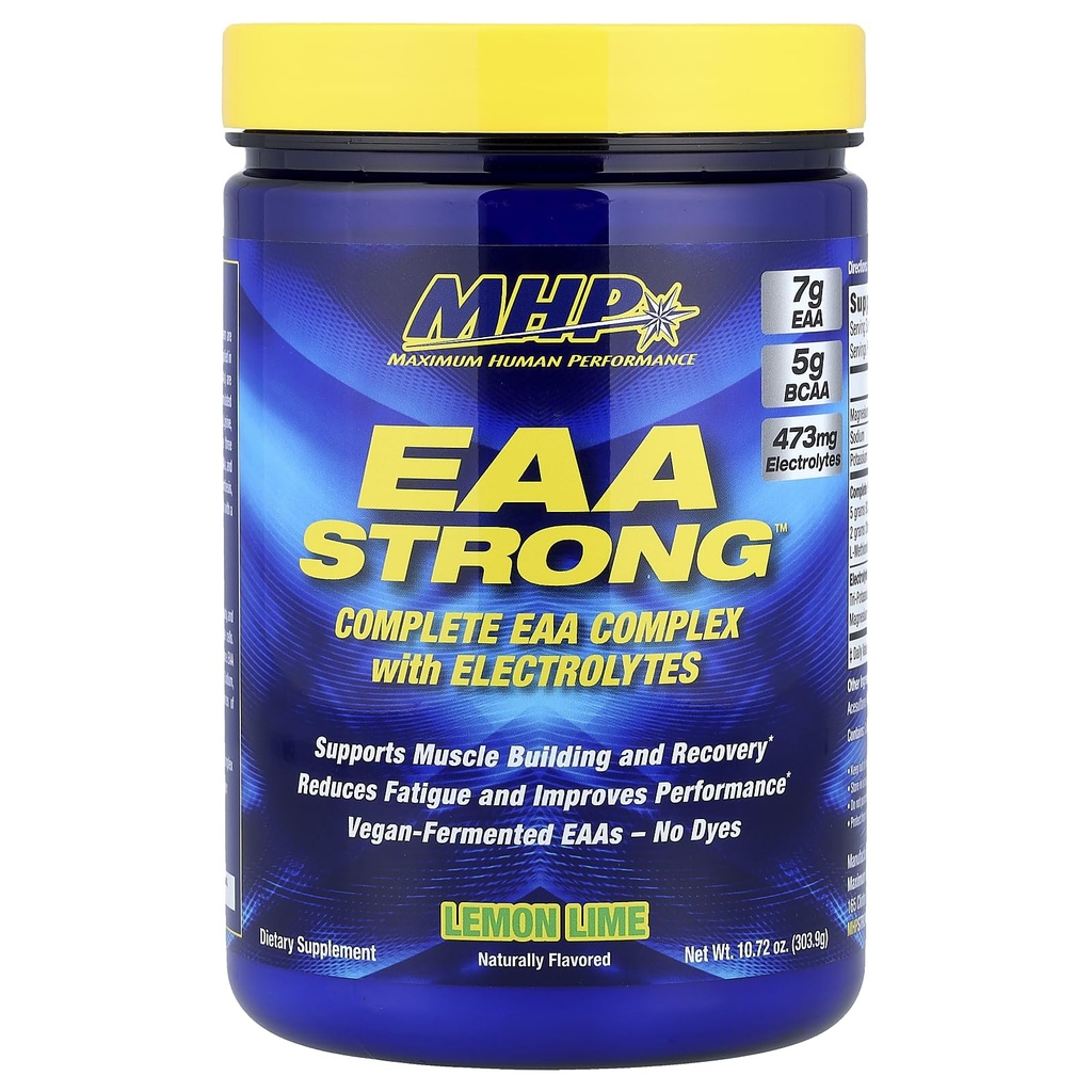 Maximální lidský výkon Mhp Eaa Strong, všech 9 Essential aminokyseliny doplňky, Electrolytes, Lemon Lime