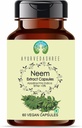 Neem Extract 500mg - 60 Vegetariánské Kapsle 124; Azadirachta Indica 124; All Natural Caps124; 100% Vegan Caps124; Gluten- Free Capsle 124; GMP Certified.