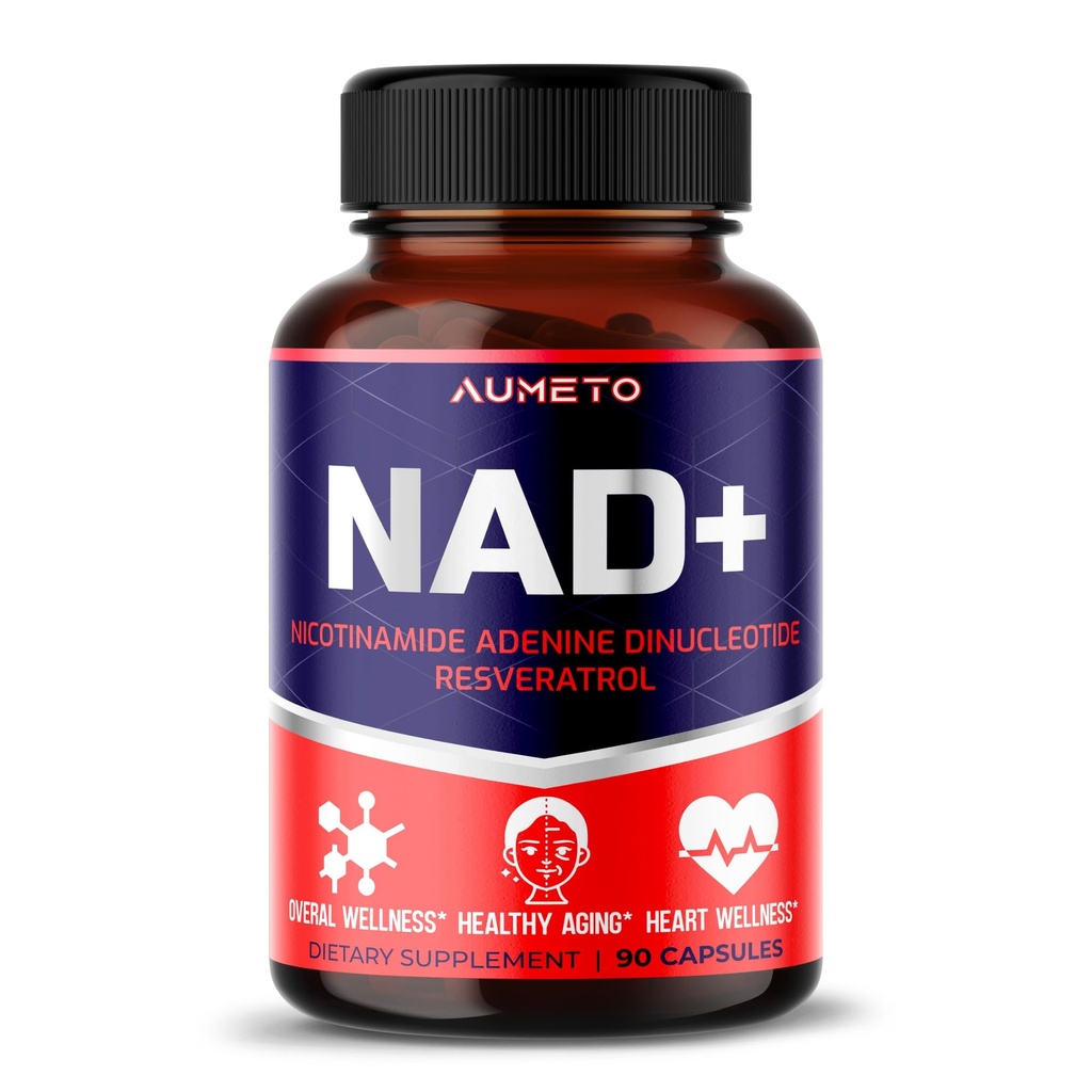 NAD + 350mg s Trans- Resveratrol, Quercetin & Rhoddiola - Cellulární energie, zdravé stárnutí a srdce Wellness - 90 Kapsle - Non- GMO, Made in USA
