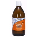 Nyní doplňky, Omega-3 Rybí olej tekutý, molekulárně destilovaný, Lemon ochucený, 16.9-Ounce