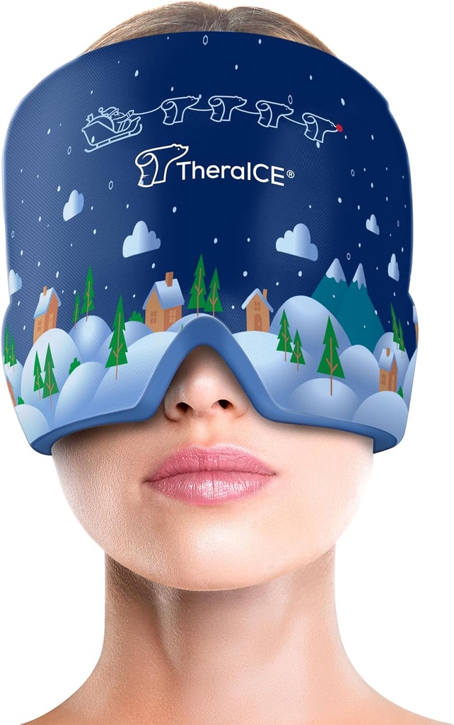 TeraICE Migréna Relief Cap, Chlazení Gel Klobouk, Soothing bolest hlavy Ice Pack Mask Products, Face Cold Compress Hlavice Wrap for Tension & Stress
