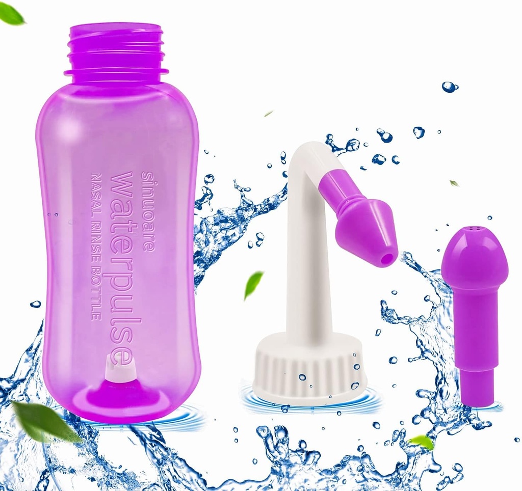 Nosní lahvička na mytí nádobí, Abnaok Sinus Rinse a Nasal zavlažování Nosní láhev na mytí hrnec zařízení Nasal zavlažování ideální pro dospělé & Kid