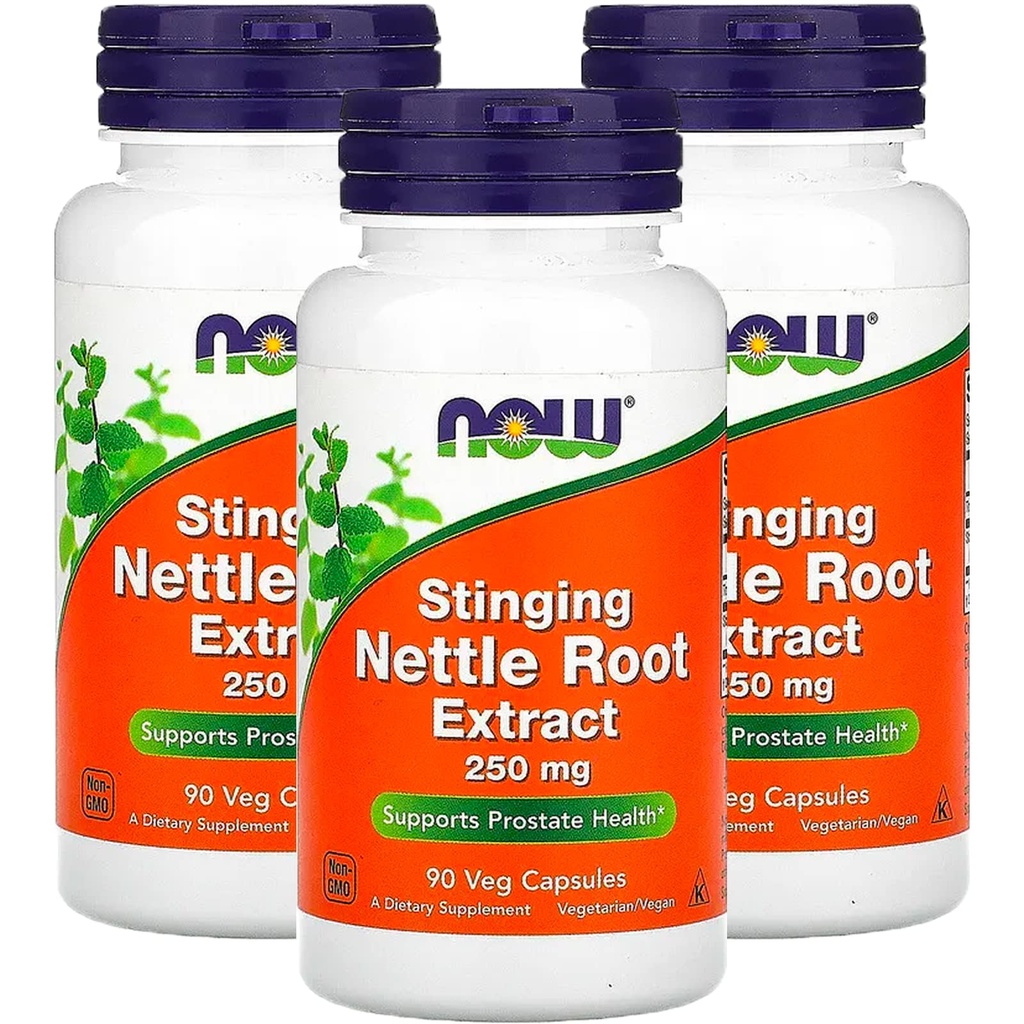 Nyní potraviny String Nettle Root Extract 250mg, Veg- Kapsle, 90- Count (balení po 3)