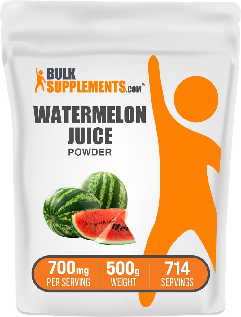 BulkSupplements.com Meloun Juice Powder - z melounu melounu ovoce, ovocný prášek, Hydační dodatek - 700mg na servírování, 500g (1,1 lbs) (balení po 1)