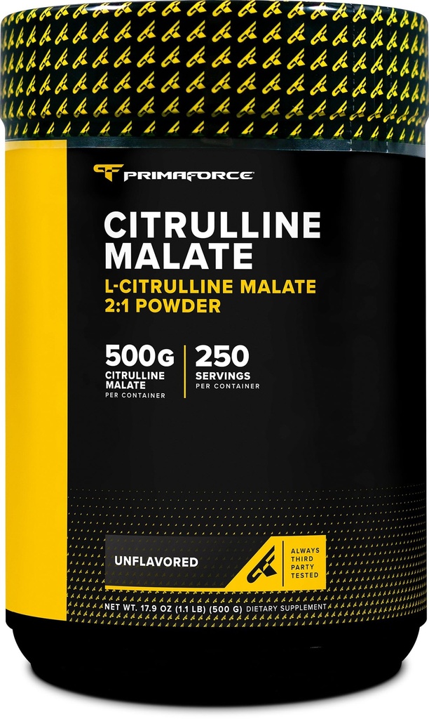 PrimaForce L- Citrulline Malate Powder, Neochucený, 500 Grams - Vegan, Non- GMO