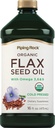 Piping Rock Flaxseed Oil Oil 124; 16 Fl Oz Oz OF 124; s Omega 3 6 9 Omega 124; Organic Cold Pressed Liquid Supplement Oil 124; Vegetarian, Non- GMO, Gluten Free Formule