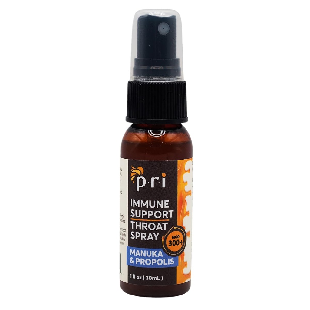 P.R.I Propolis Krční sprej s medem Manuka, Krční hrdlo a imunitní podpora, čerstvá mátová chuť, 1oz