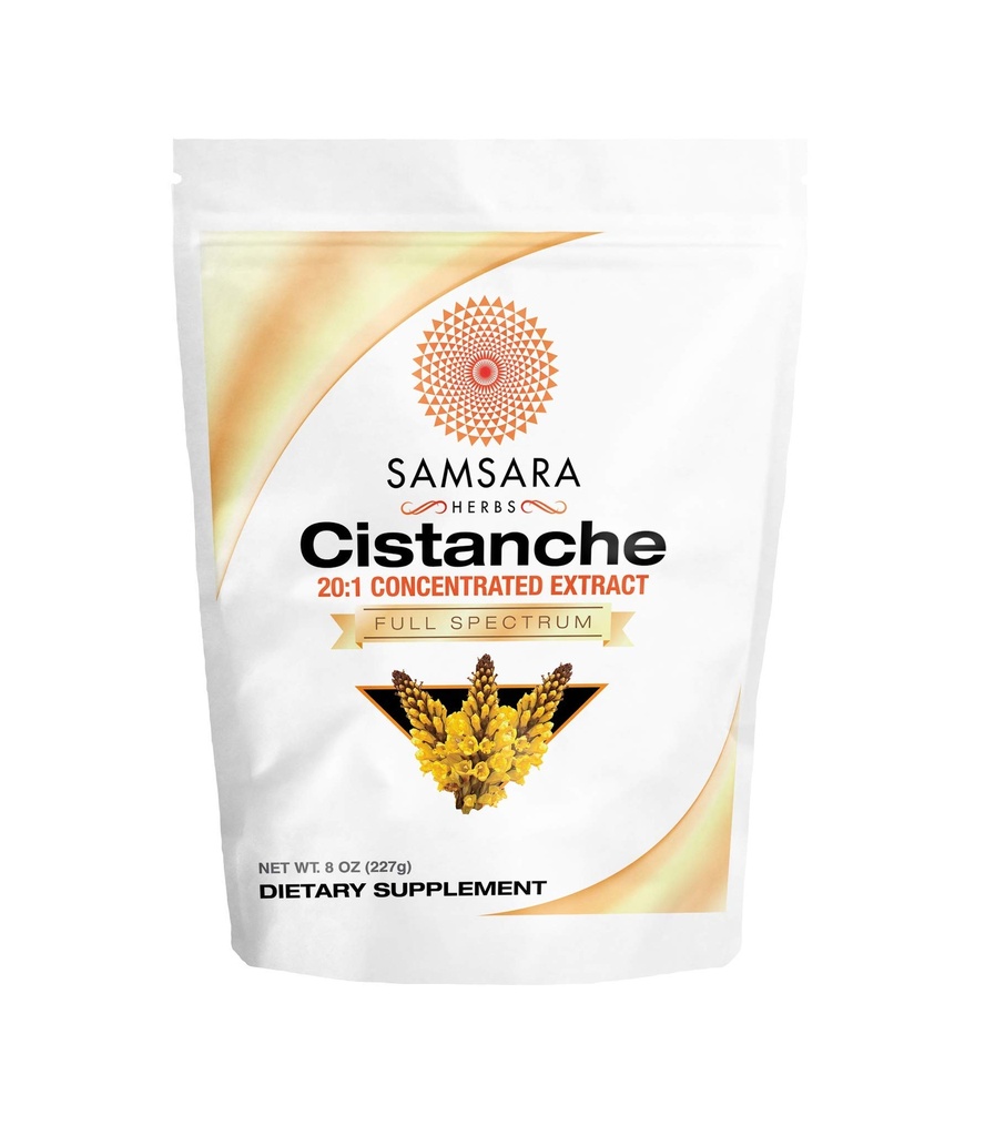 Samsara Byliny Cistanche Extract Powder (8oz) 20: 1 Koncentrace - Made in The USA - 3. strana Testováno - Síla, Vitality & Mood (Obrovský 2950mg Serving)