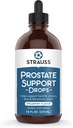 Strauss Naturals Prostate Support Drops - Prostate Zdravotní doplňky pro muže s pilou palmetto pro podporu močových cest, gluten- Free, Soy- Free, a Non- GMO, 7.6 fl oz