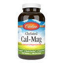 Carlson - Chelated Cal- Mag, 2: 1 poměr vápníku k hořčíku, podpora kostí, svalové funkce a výroba energie, 180 tablet