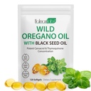Olej oregano s černým semenným olejem, Organic oregano Oil Softgels, Oregano Oil Kapsle Organic, Non- GMO, Gluten Free, 120