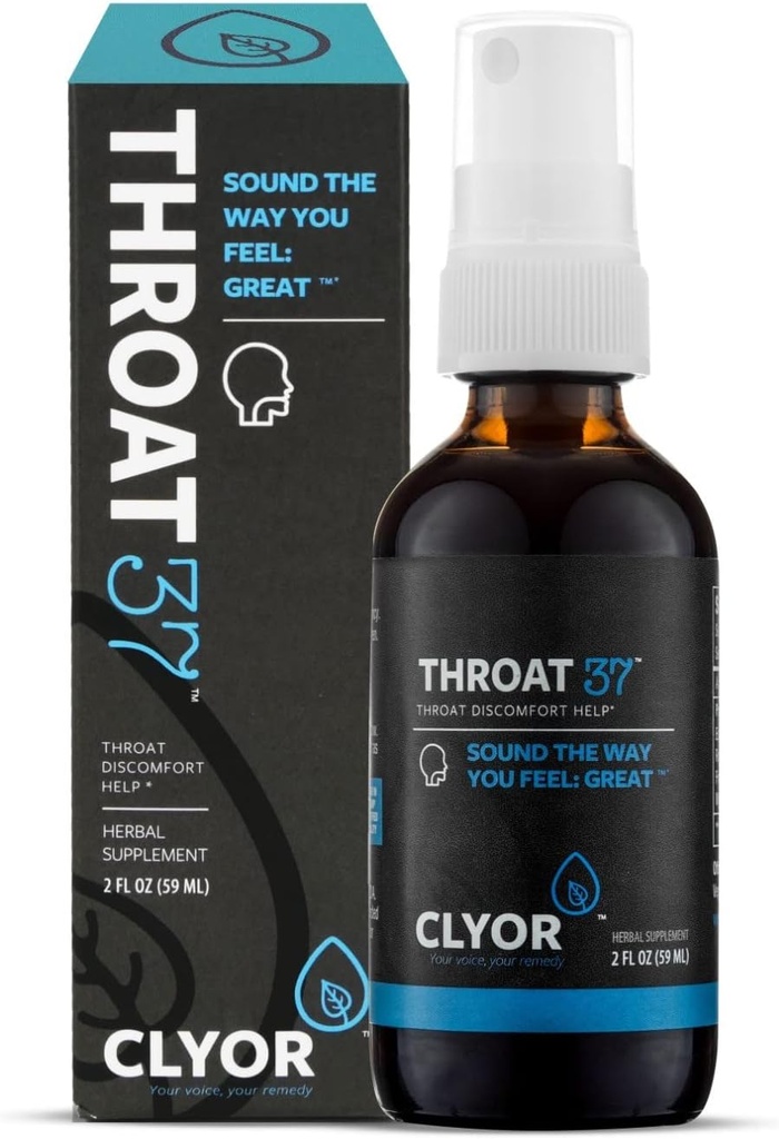 CLYOR THROAT37 - Natural Sore Throat Relief Spray - Přírodní bylinný doplněk