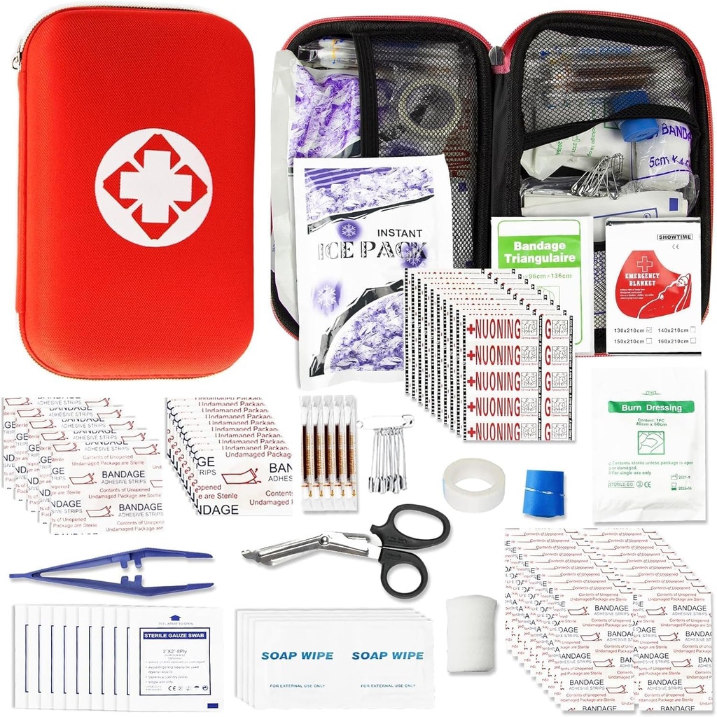První pomoc Kit pro domácí turistika Camping Outdoor Sport, 275 Kusy přežití Dodává nouzový Kit, Mini Gear Bag se základní first- aid Essentials pro nouzové případy anděl přání