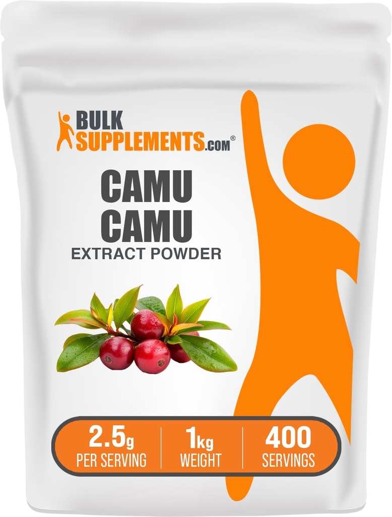 Bulksupplements.com Camu Camu Extract Powder - Superfood Supplement, Herbal Supplement - Vegan & gluten Free, 2.5g per Serving, 1kg (2,2 lbs) (balení po 1)