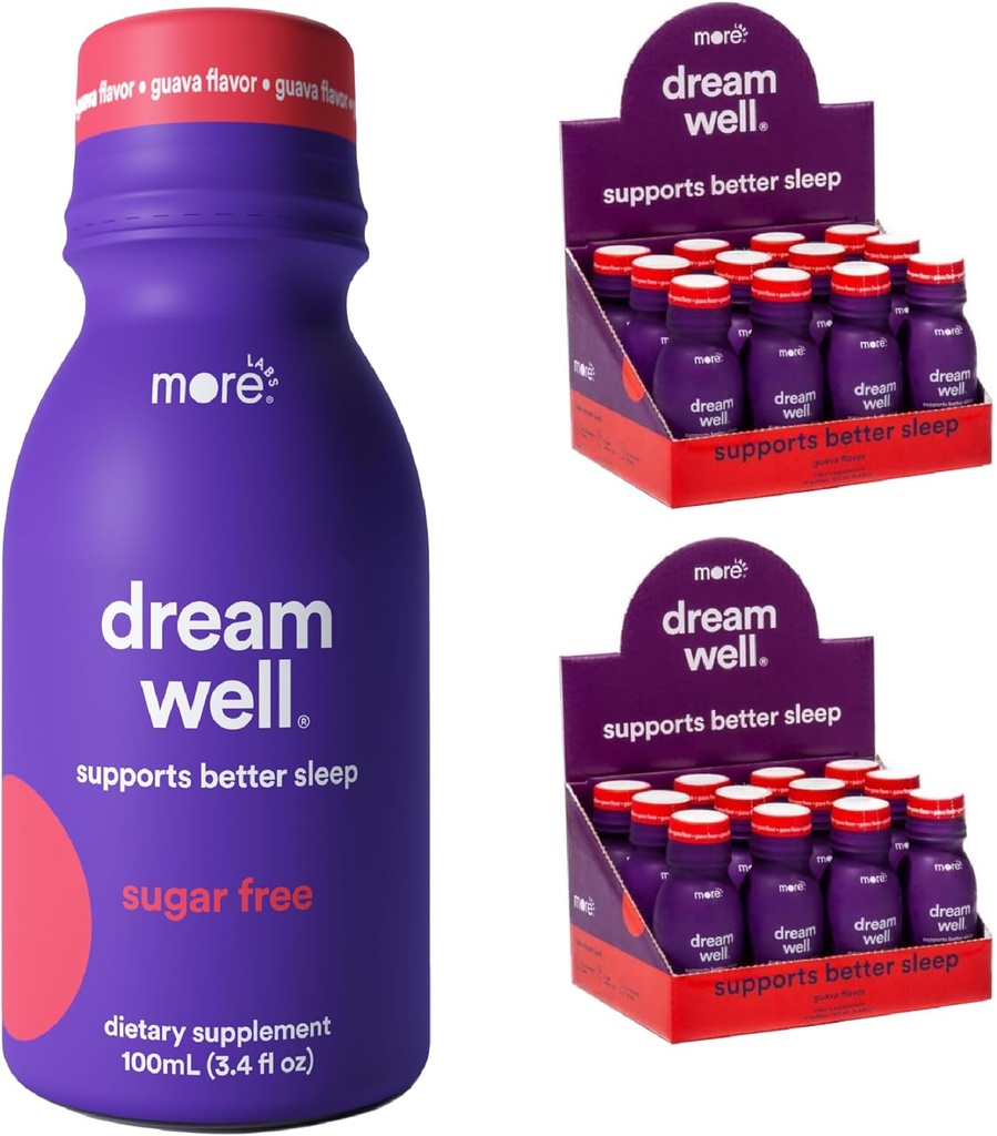 Další Labs Dream Well, 5MG Melatonin holistický nápoj řešení, Non- Habit Forming s 5HTP, Lemon Balm, Jujube Seed, Glycine (balení 24)