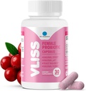 Dr. Robaina Daily Vaginal Probiotic + Cranberry & Ananas, 5 B CFU Lactobacillus (rhamnosus, reuteri, gasseri, Crispatus), pH Balance & Odor Control, Vitamin C & B-12, 30 Vegan Kapsle