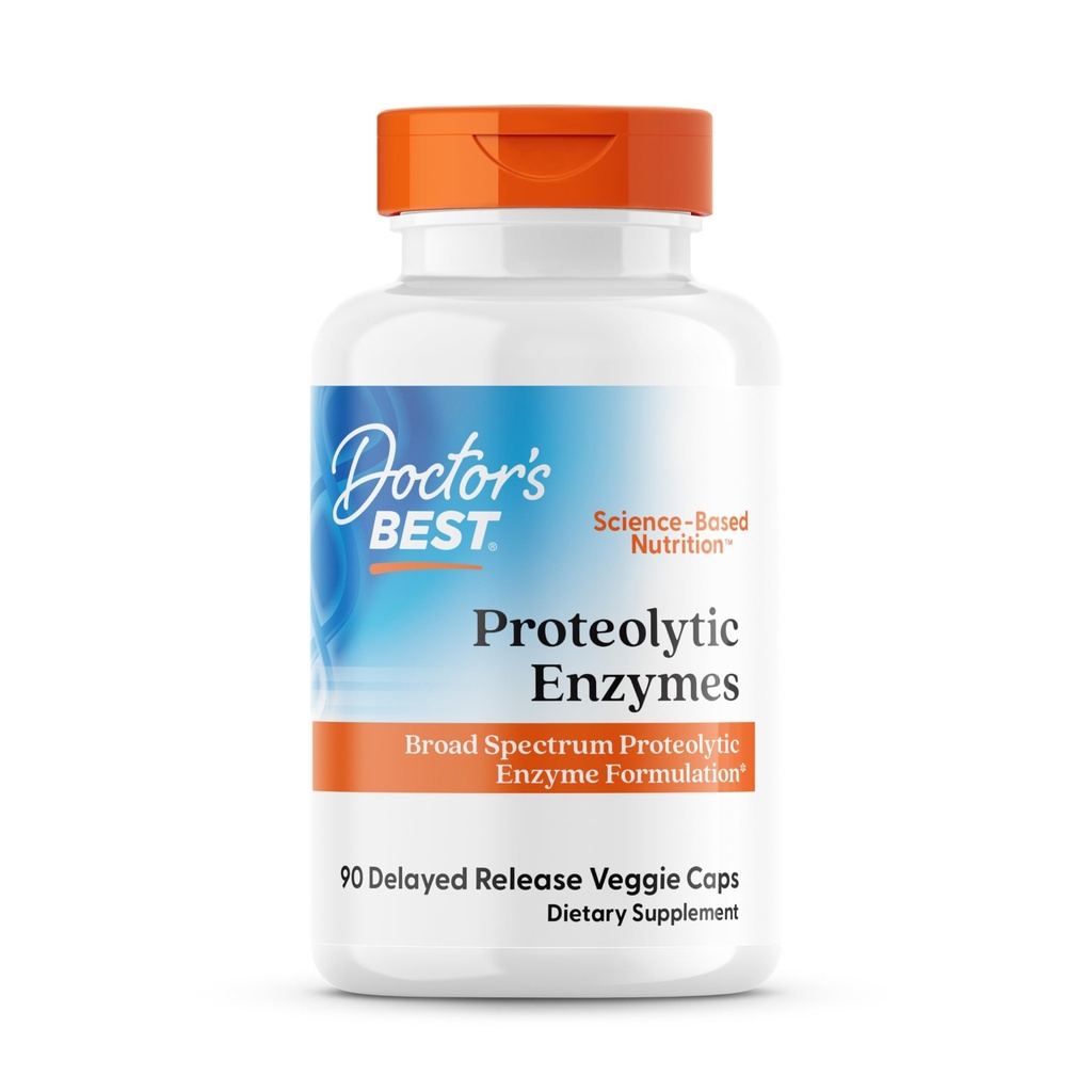 Doctor 's Best Proteolytic Enzymes Dodatek pro muže a ženy - Podporuje protein Digestion, Caps for Digestive Wellness, Bromelain, Protéza, & Papain Blend, Podporuje Metabolické zdraví - 90 Veg Kapsle
