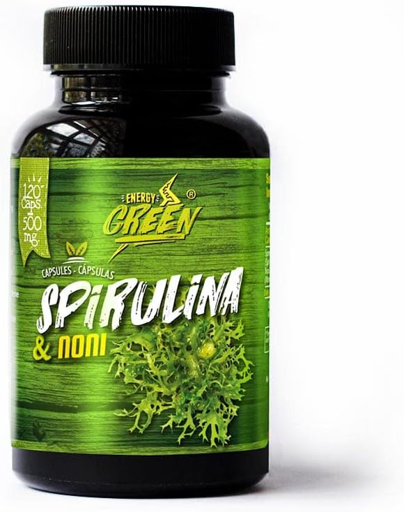 ANDES HEALTHY · SUSTAINABLE · FAIR Spirulin a Noni Kapsle - Potraviny s vysokým obsahem živin a zvyšuje odpor - CLAS124; 120 pilulky - Veganské kapsle - Non GMO - gluten zdarma