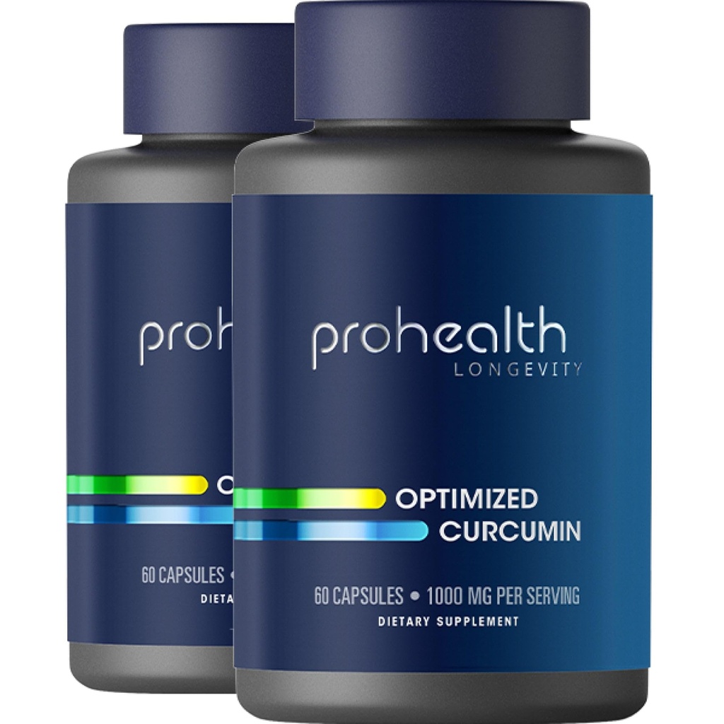 ProHealth Turmeric Curcumin Dodatek: 285 krát více biologicky dostupné - Vyvinuto neurovědci. 1000 mg Koncentrovaný Longvida Curcumin Extract per Serving (60 x 500mg Kapsle / Lahvička) 2 balení