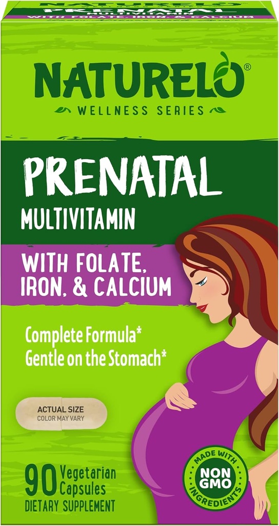 Naturelo, Prenatal Multivitamin Kapsle, 90 Počet